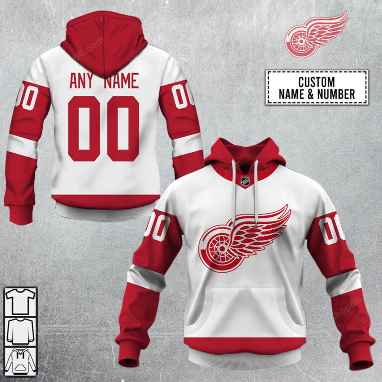 Detroit Red Wings Away Jersey Style Shirts – Show Your Team Pride with Comfort and Style